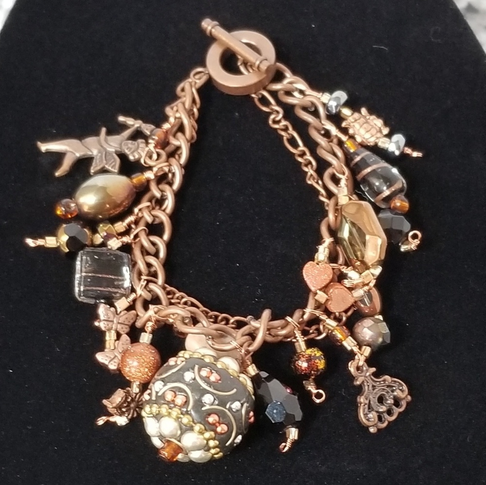 Antique Bronze Color toCharm Bracelet